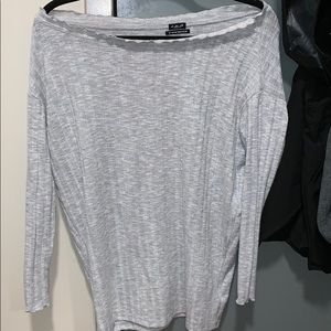 Urban outfitters grey off the shoulder sweater